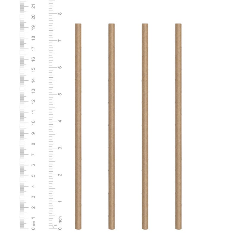 Comfy Package [200 Pack] Kraft Paper Straws, 100% Biodegradable & Ink-free, Straws for drinking and Crafts - Kraft - Image 2